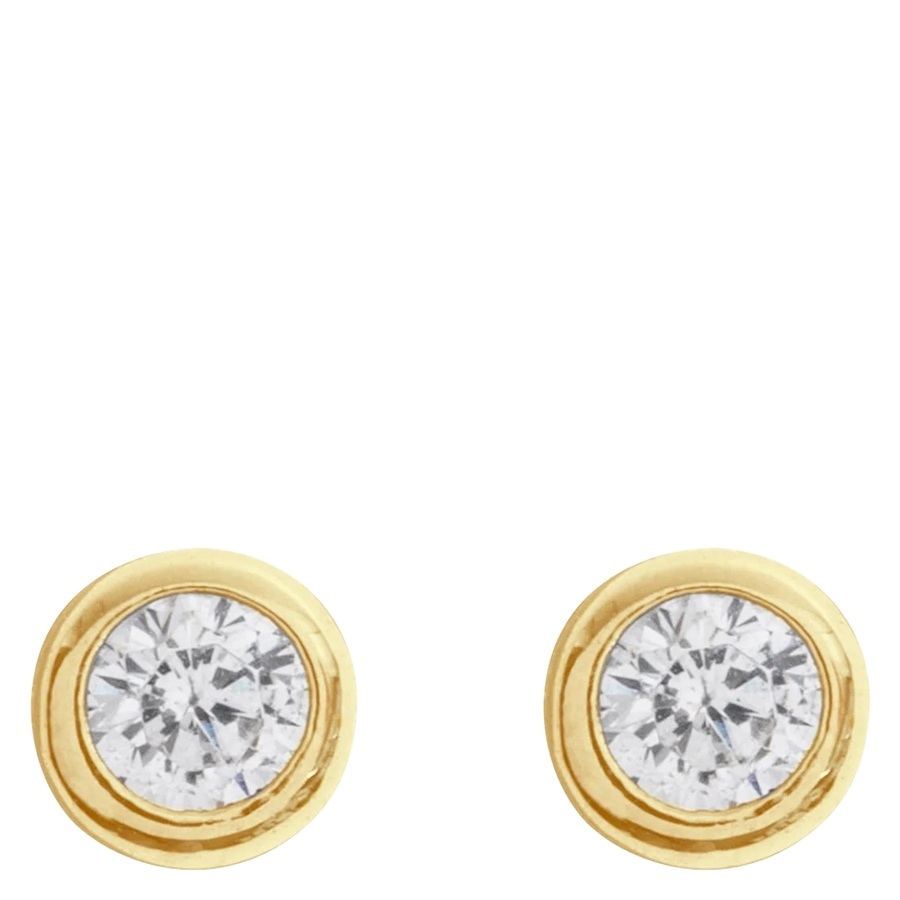 Timi of Sweden Orla Small Crystal Stud Earrings Gold