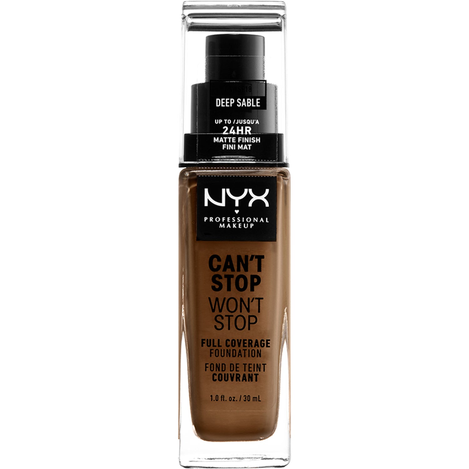 NYX Professional Makeup Can't Stop Won't Stop Foundation Deep sable - 30 ml