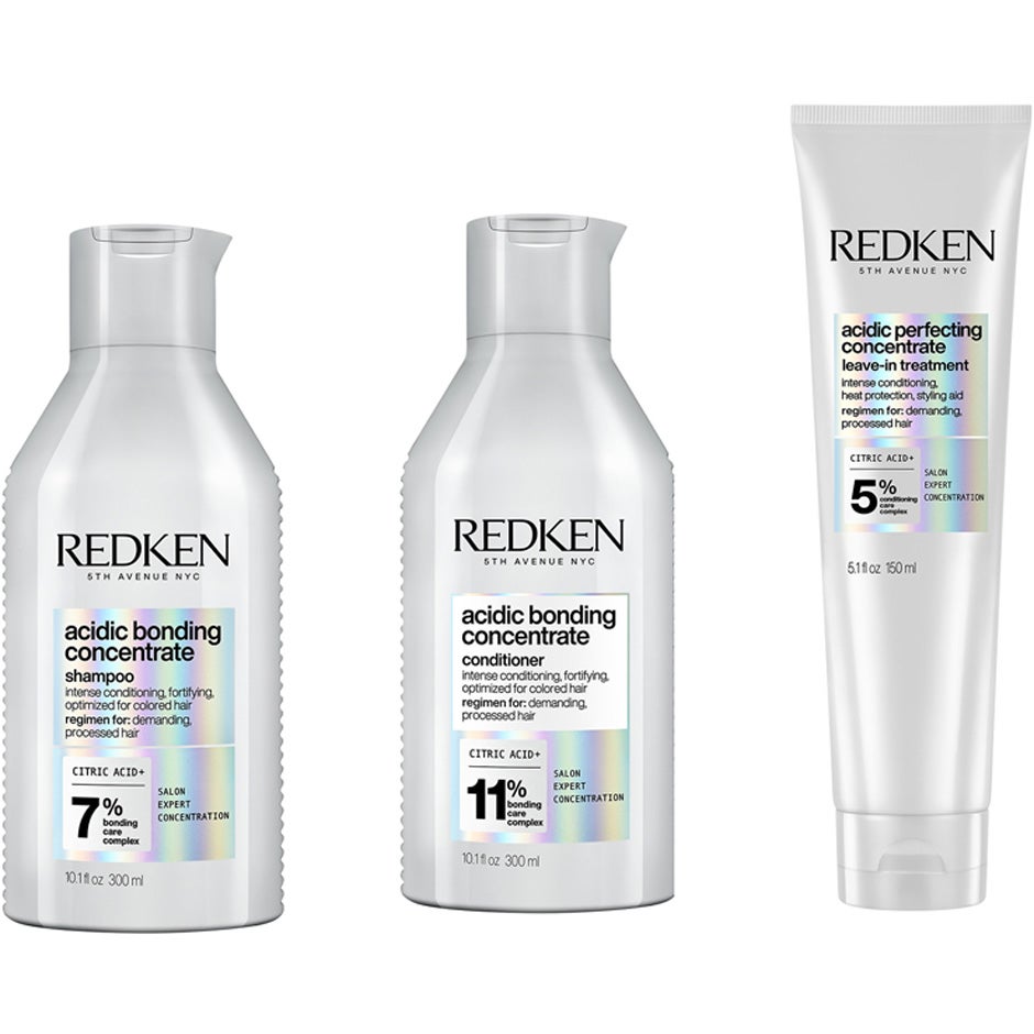 Redken Acidic Bonding Concentrate Trio Set Shampoo 300 ml + Conditioner 300 ml + Leave-In Treatment 150 ml - 750 ml