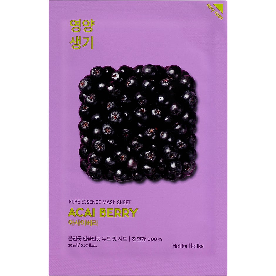 Holika Holika Pure Essence Sheet Mask Acai Berry - 20 ml