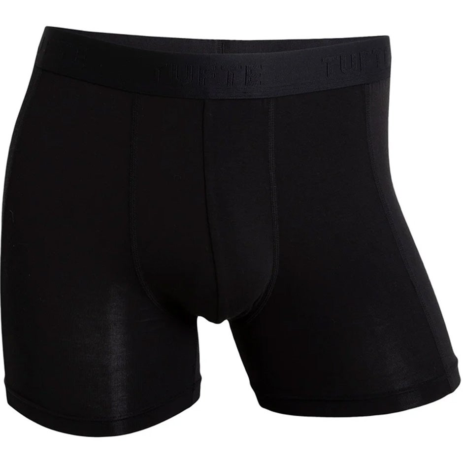 Tufte Mens Essentials Boxer Briefs Black, Str M