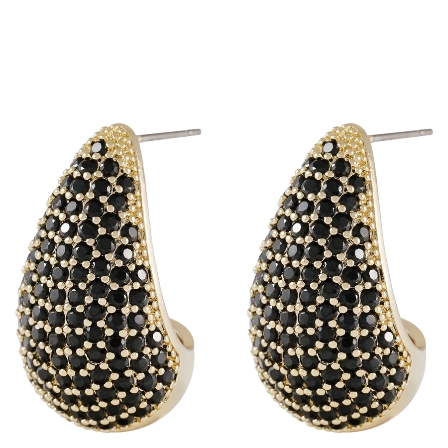 Snö of Sweden Naomi Big Drop Earring Gold/Black