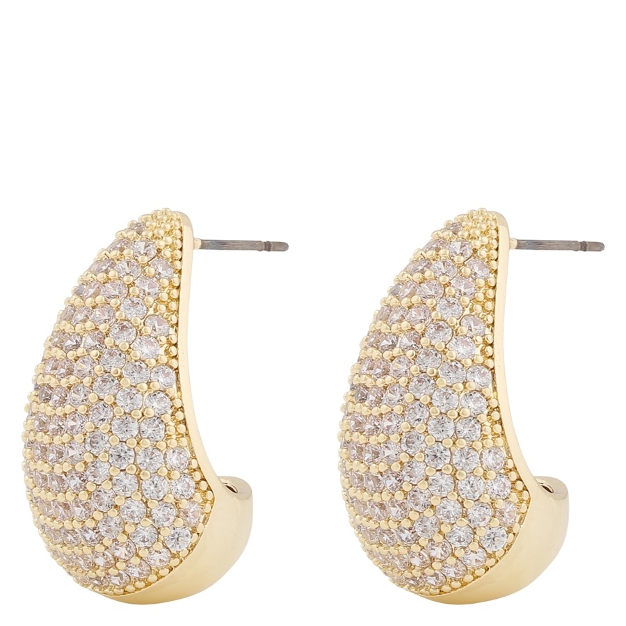 Snö of Sweden Naomi Big Drop Earring Gold/Clear