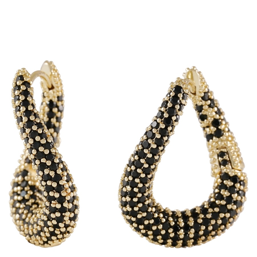 Snö of Sweden Naomi Irregular Ring Earring Gold/Black