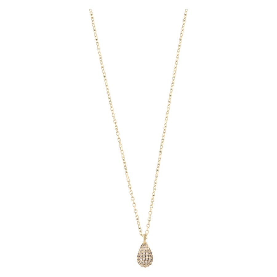 Snö of Sweden Naomi Drop Pendant Necklace Gold/Clear 45 cm