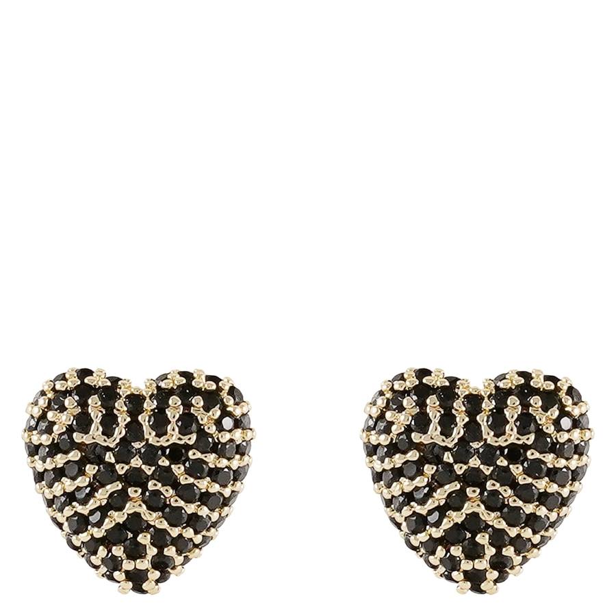 Snö of Sweden Stina Heart Earring Gold/Black