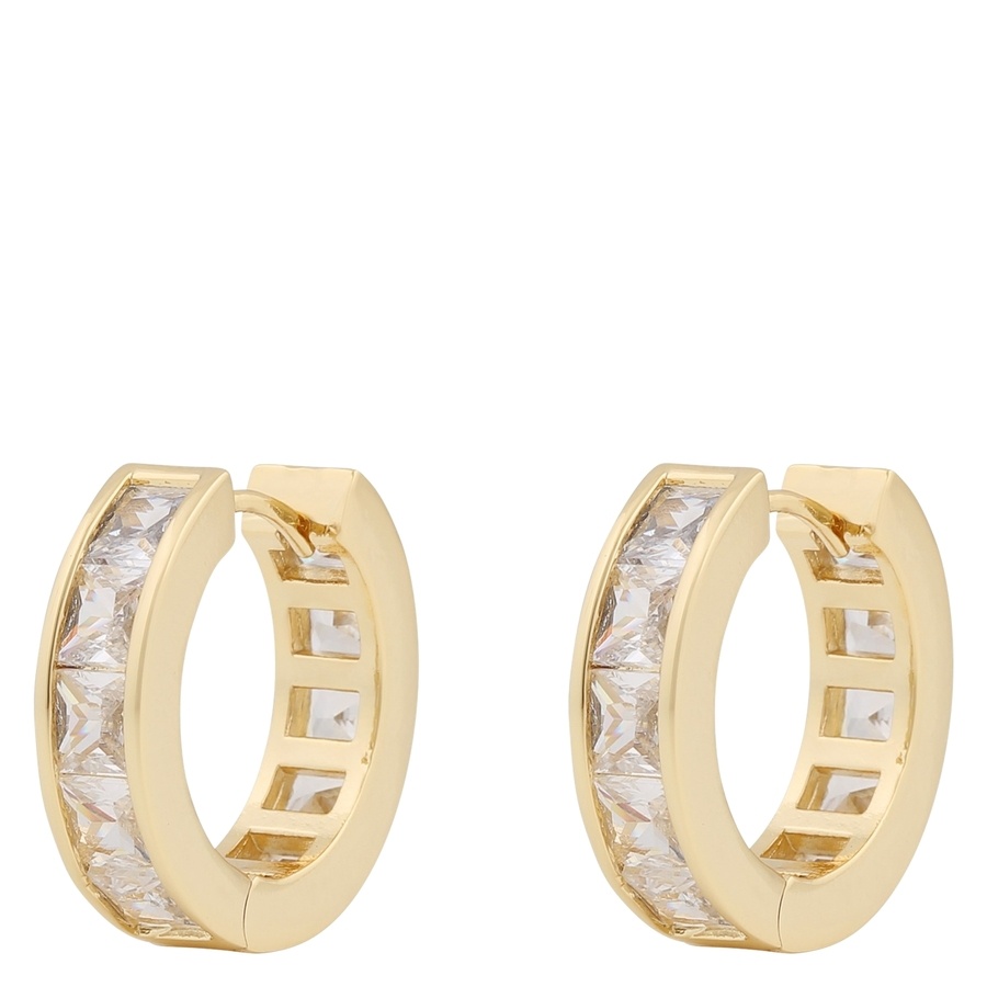 Snö of Sweden Tina Stone Ring Earring Gold/Clear