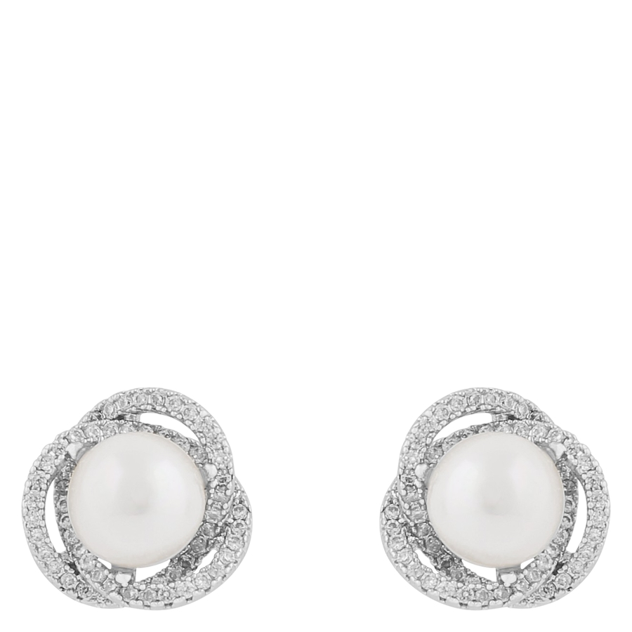 Snö of Sweden Mayfair Pearl Earring Silver/White