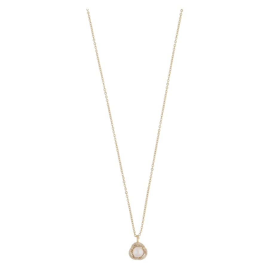 Snö of Sweden Mayfair Pearl Pendant Necklace Gold/White 45 cm