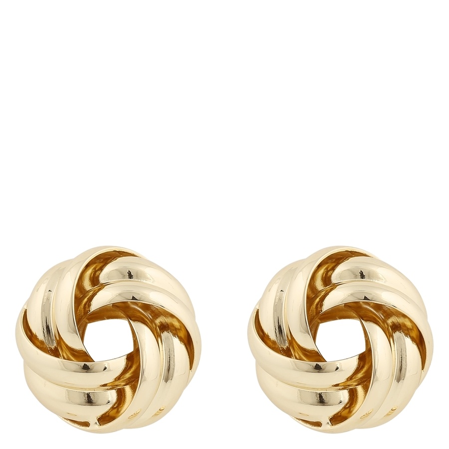 Snö of Sweden Soap Big Knot Earring Plain Gold