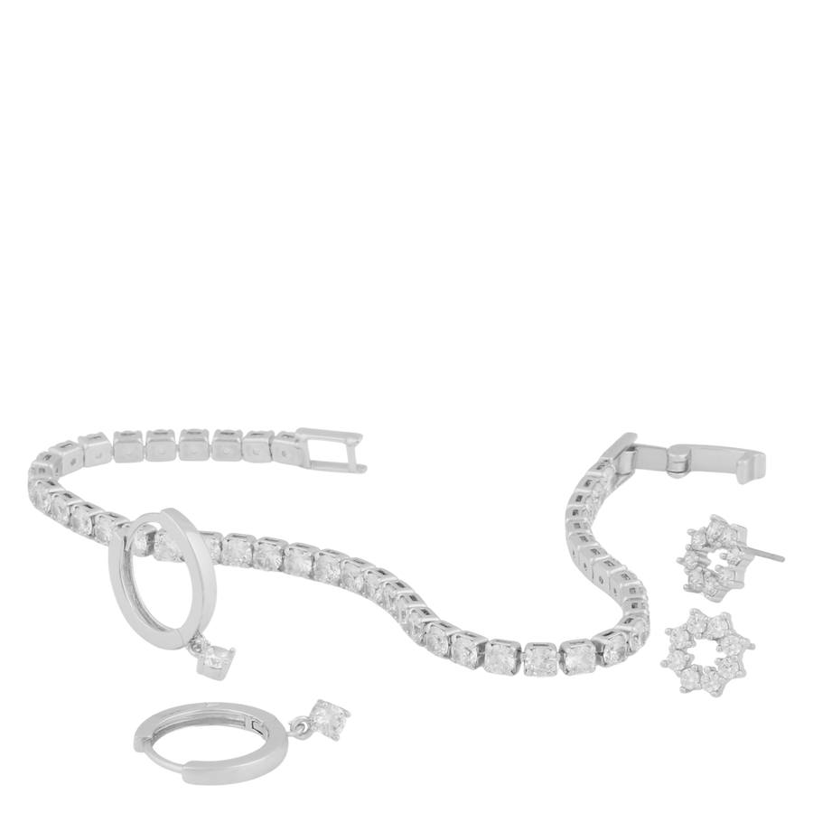 Snö of Sweden Maine Bracelet Set 1 Silver/Clear