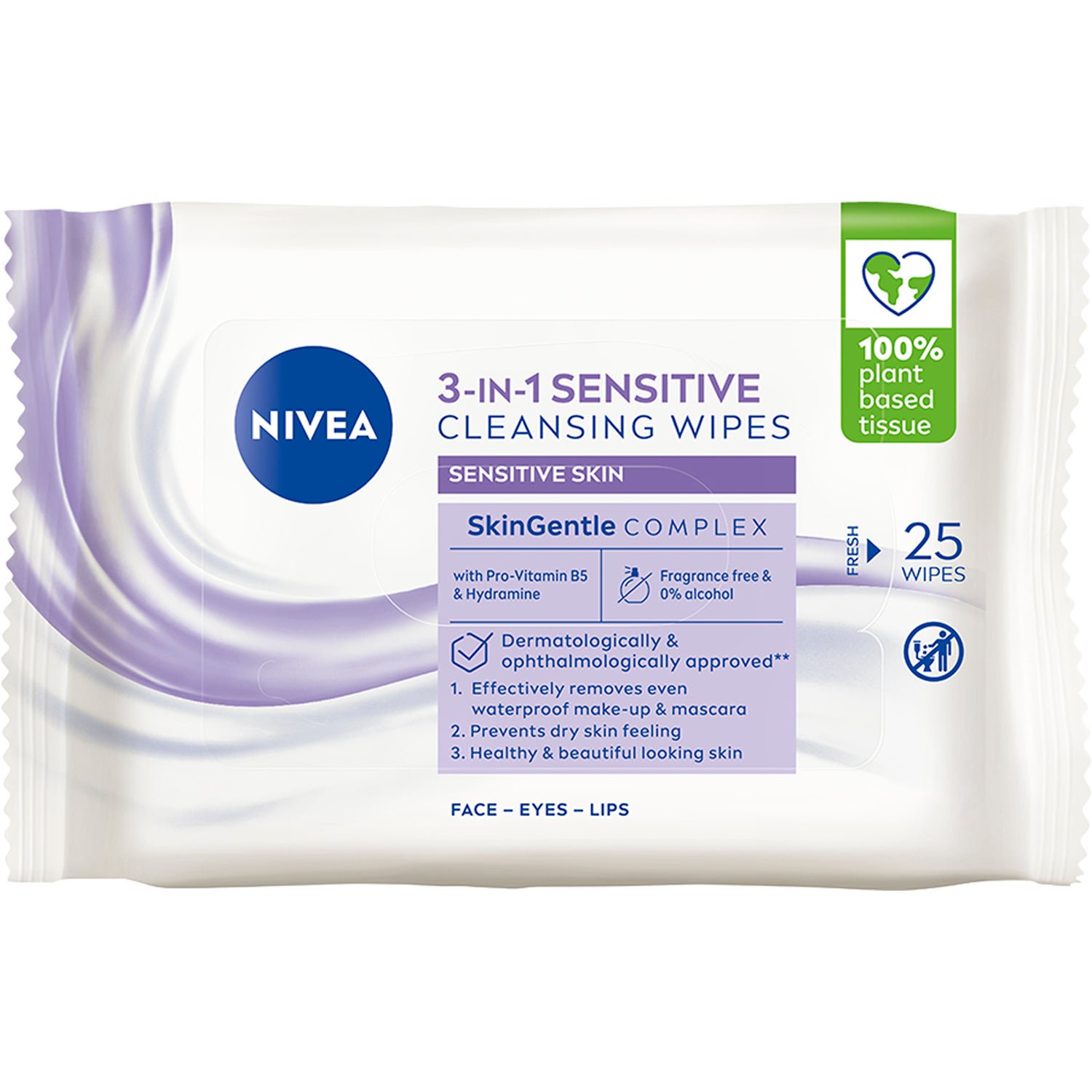 NIVEA Sensitive Cleansing Wipes 25 Pcs - pcs 25