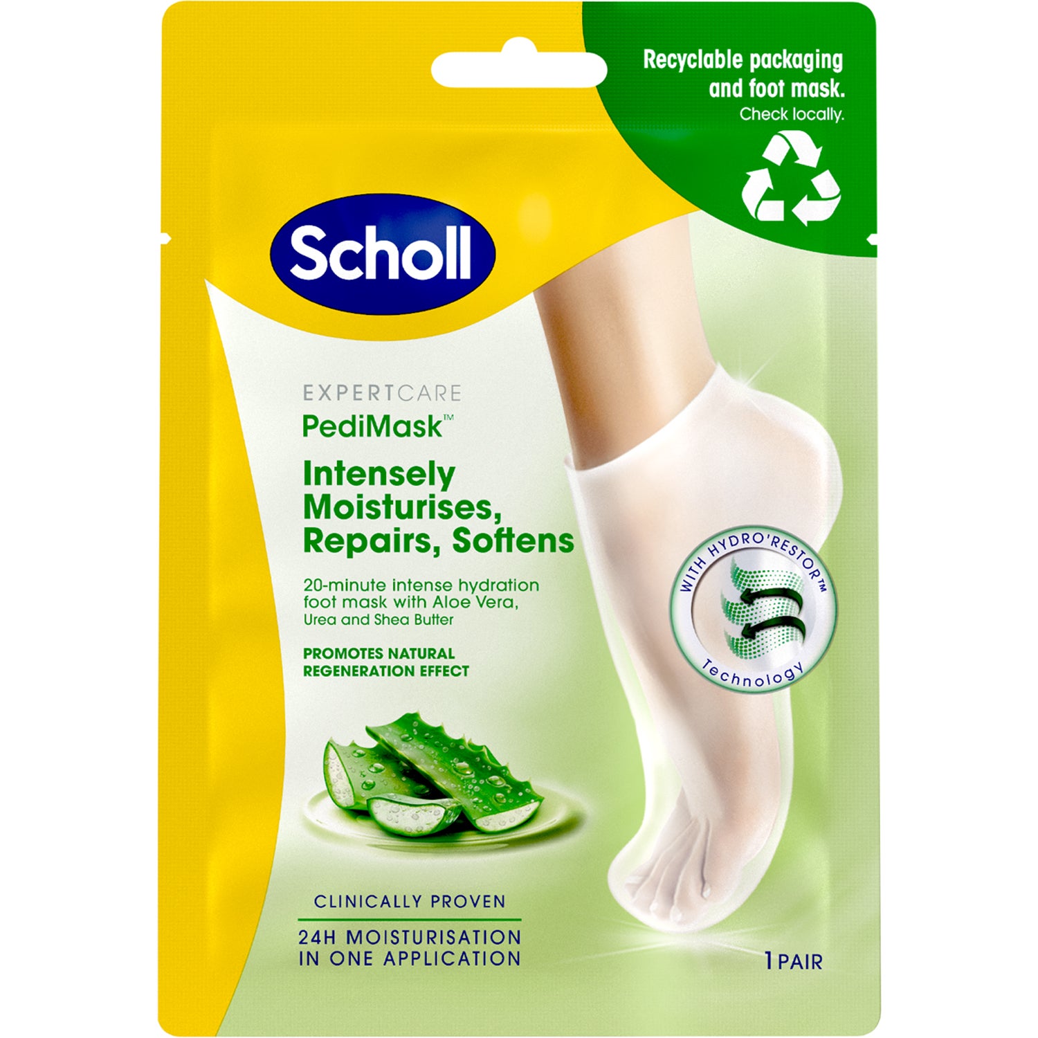 Scholl ExpertCare PediMask™ with Aloe Vera 2 pcs