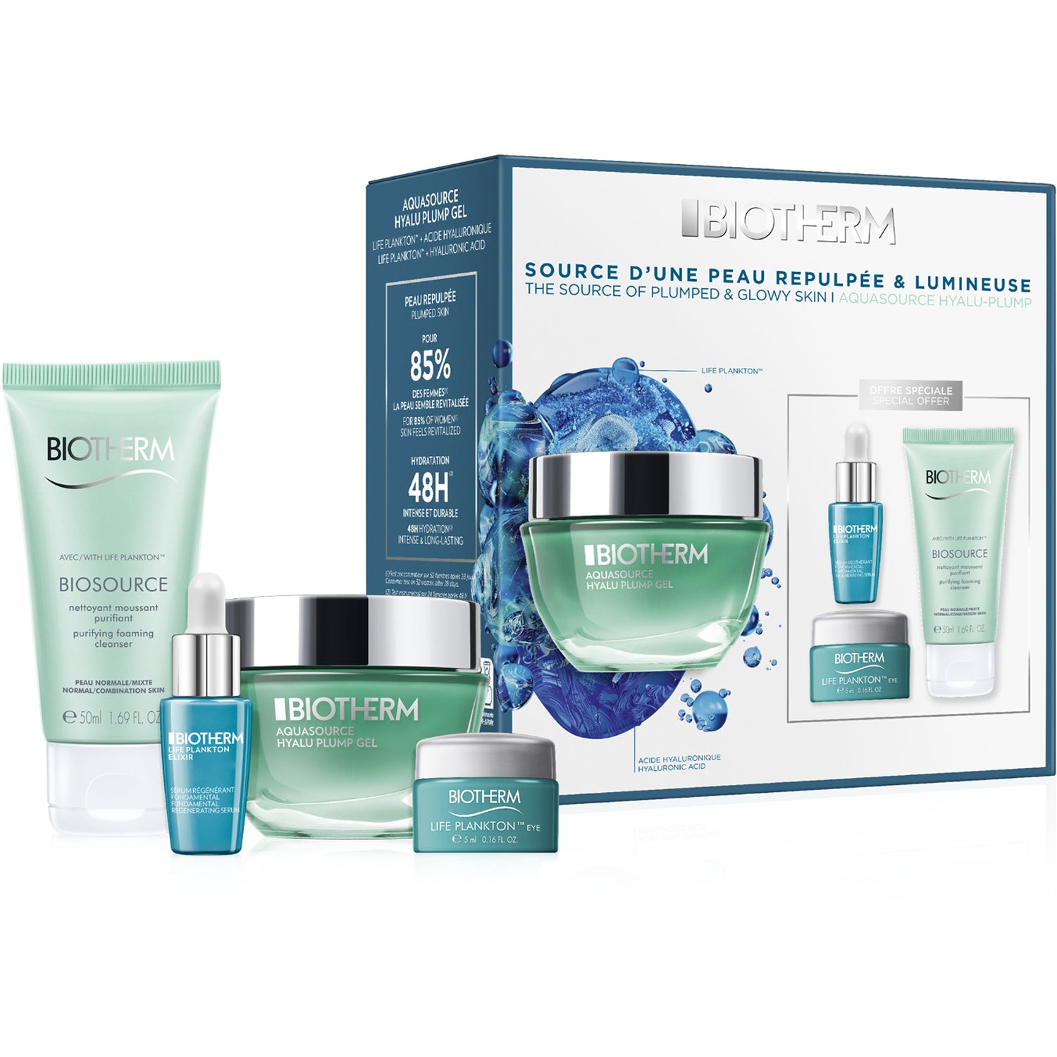 Biotherm Aquasource Hyalu Plump Routine Set 75 + 50 + 50 ml