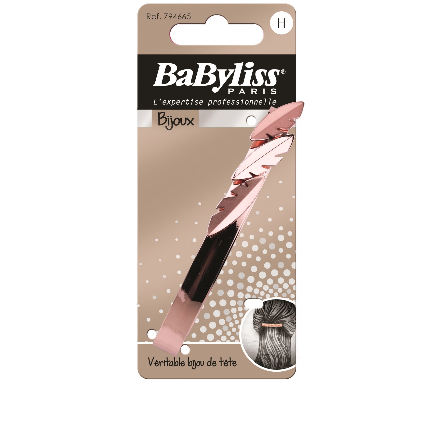 BaByliss Paris Accessories Hårspänne Löv Rosé/Guld/Silver