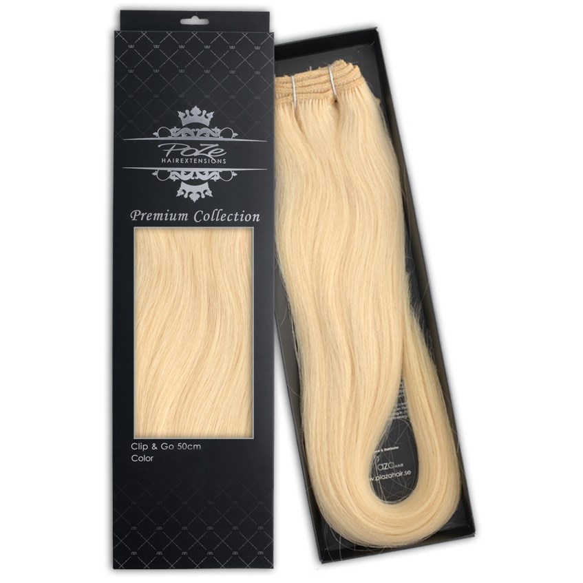 Poze Hairextensions Poze Clip&Go Löshår Äkta Premium 12NA Platinum 50c