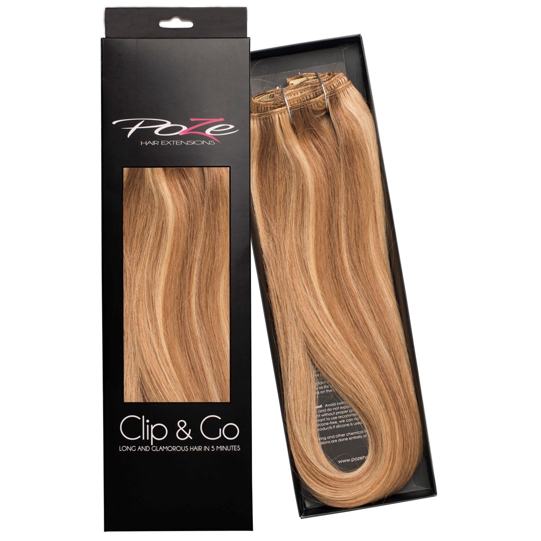 Poze Hairextensions Poze Clip&Go Löshår Äkta 8B/11G Whipped Cream Blon