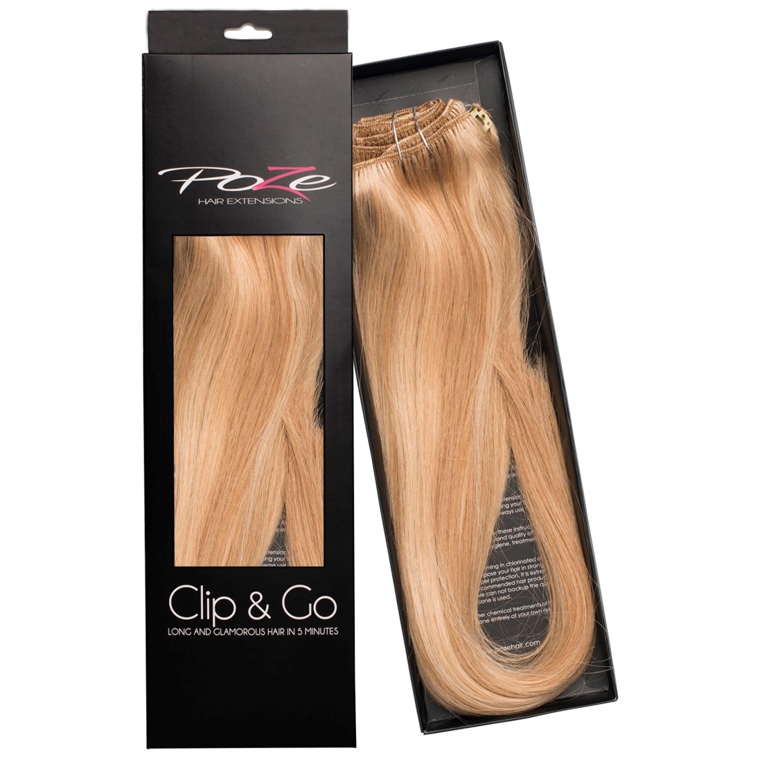 Poze Hairextensions Poze Clip&Go Löshår Äkta 10B/11N Glam Blonde 7 del