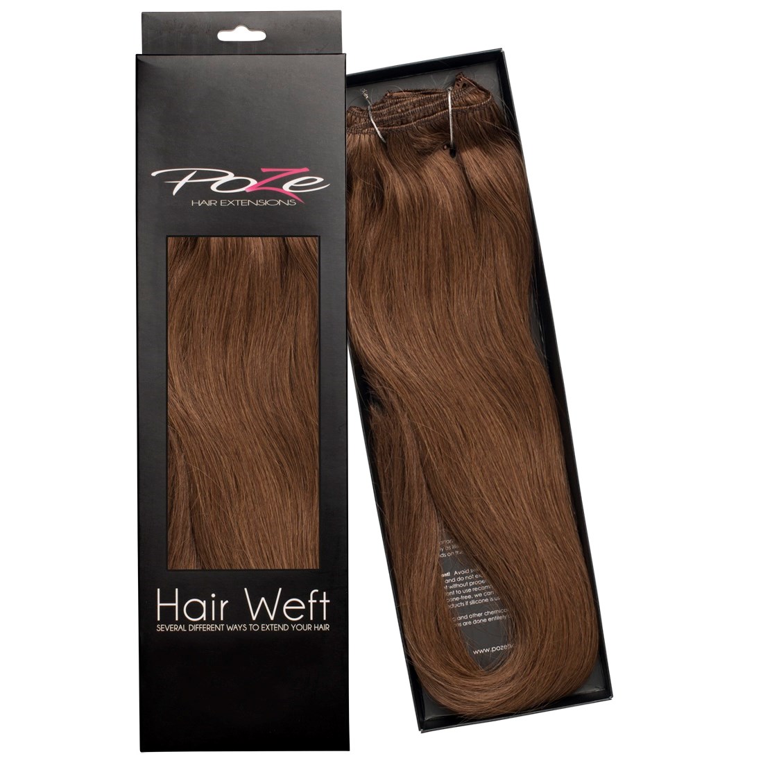 Poze Hairextensions Poze Hårträns Äkta 6B Lovely Brown 60cm 6B Lovely