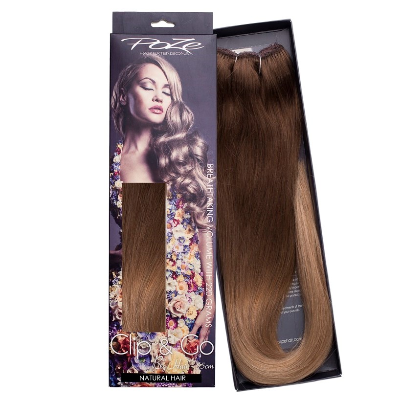 Poze Hairextensions Poze Clip & Go Löshår Miss Volume 55cm 7st 7BN/10B