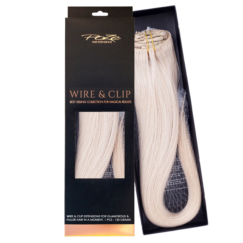 Poze Hairextensions Poze Standard Äkta Löshår Flip & Go 50cm Platinum