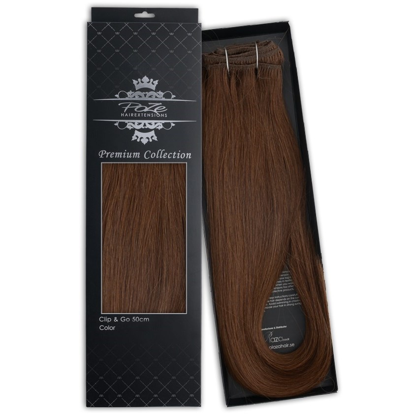 Poze Hairextensions Poze Clip&Go Löshår Äkta Premium 4B Chocolate Brow