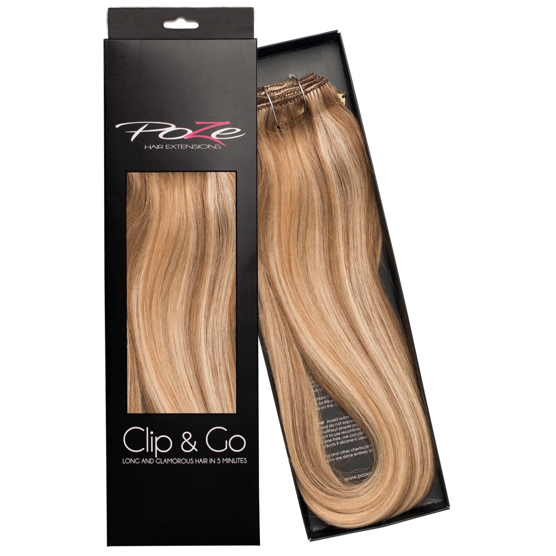 Poze Hairextensions Poze Clip&Go LöshårÄkta 8A/10NV Ash Mix 7 delar/se