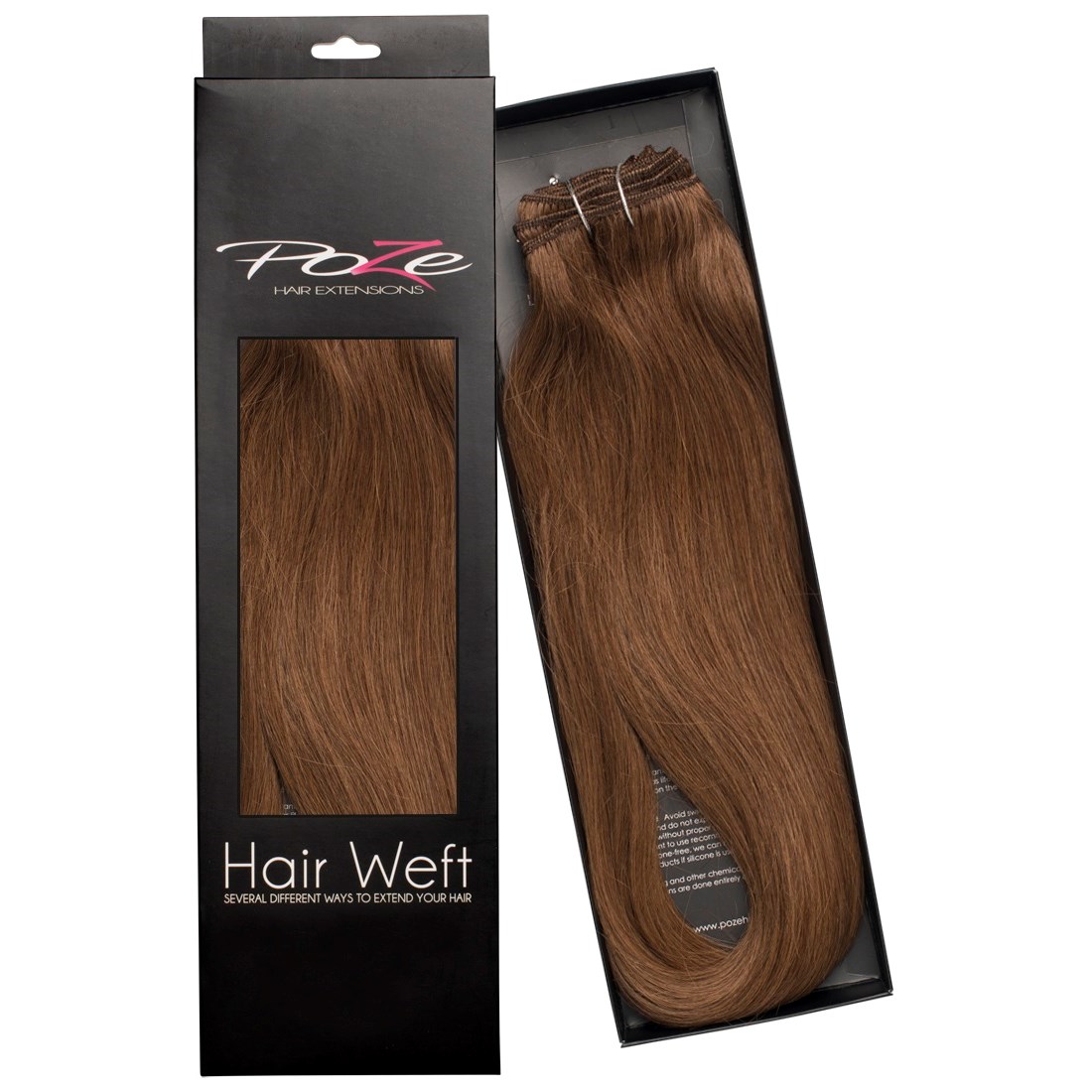 Poze Hairextensions Poze Hårträns Äkta 7BN Mocca Brown 50cm