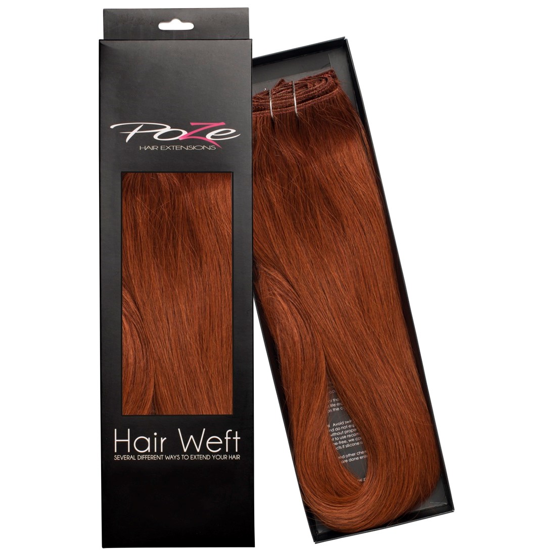 Poze Hairextensions Poze Hårträns Äkta 7K Copper Fusion 50cm