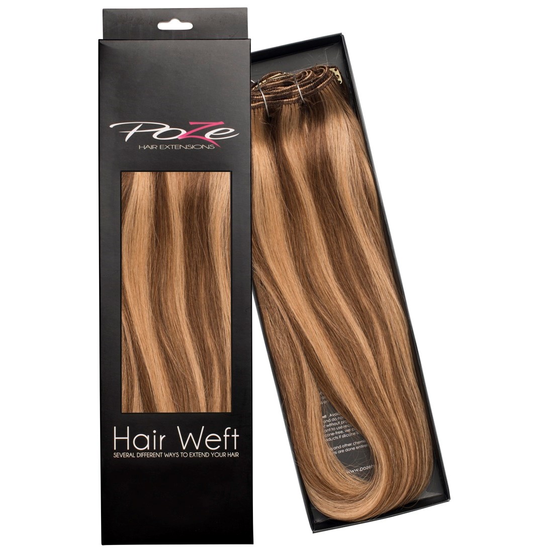 Poze Hairextensions Poze Hårträns Äkta 10B/7BN Sandy Brown Mix 50cm