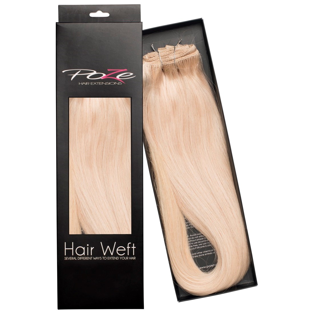 Poze Hairextensions Poze Hårträns Äkta 12A Pure Blonde 60cm 12A Pure B