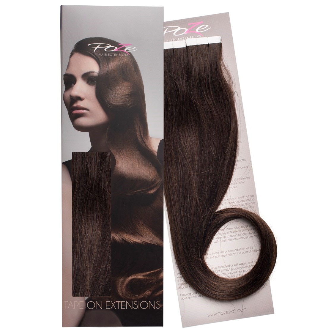 Poze Hairextensions Poze Tape On Extensions 2B 4 cm/bit 50 cm Dark Esp