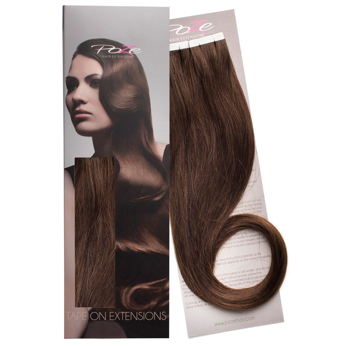 Poze Hairextensions Poze Tape On Extensions 4B 4 cm/bit 50 cm Chocolat