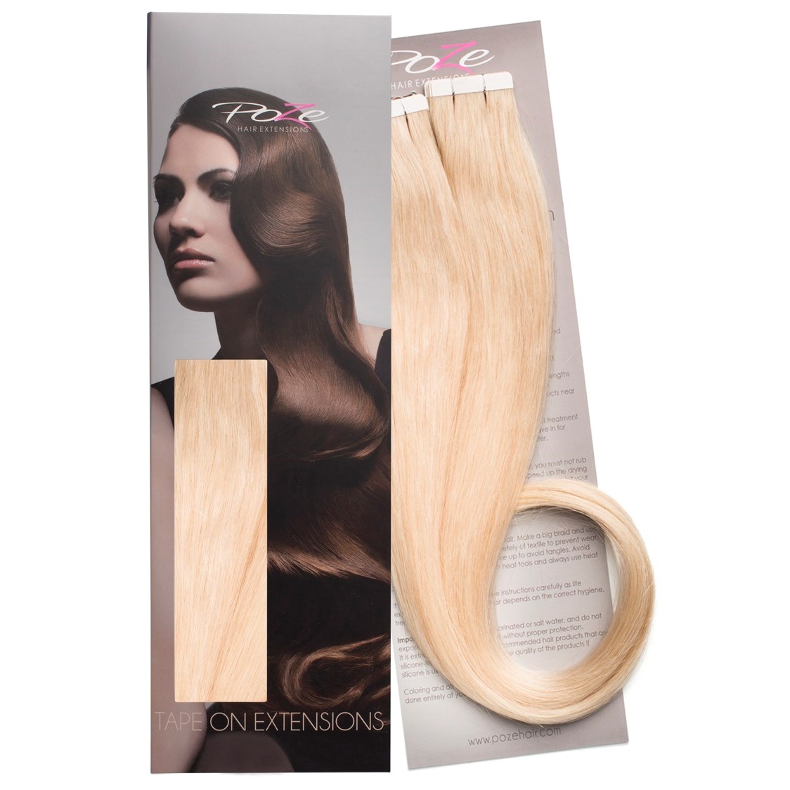 Poze Hairextensions Poze Tape On Extensions 12NA 4 cm/bit 50 cm Platin