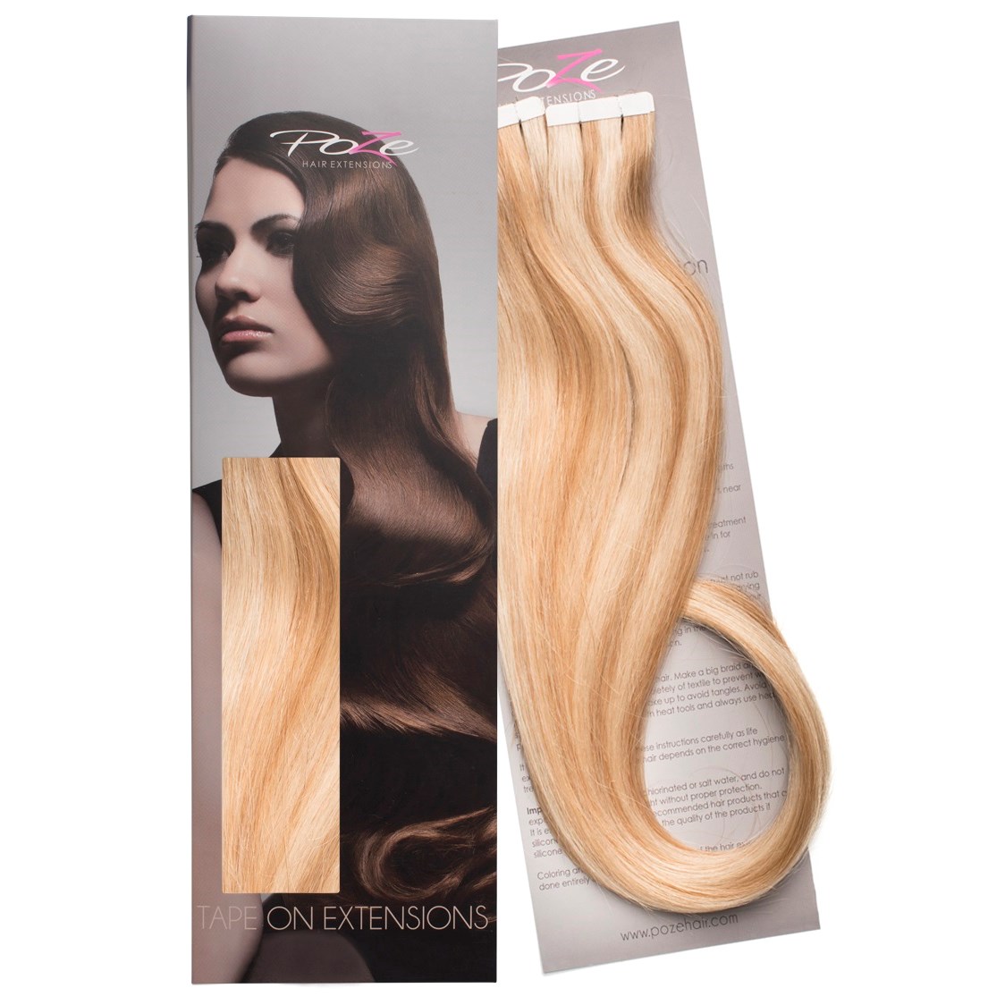 Poze Hairextensions Poze Tape On Extensions P12NA/10B 4 cm/bit 50cm Su