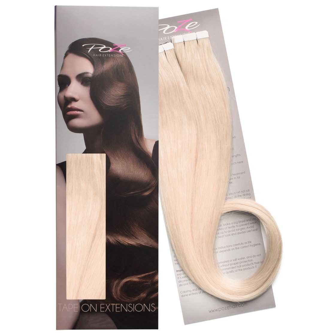 Poze Hairextensions Poze Tape On Extensions 1001 4 cm/bit 50 cm Platin