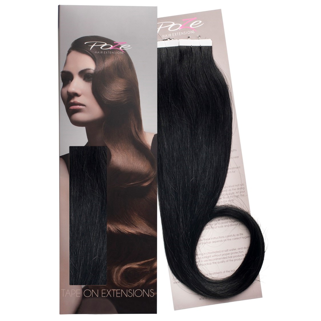 Poze Hairextensions Poze Tape On Extensions 1N Midnight Black 4 cm/bit