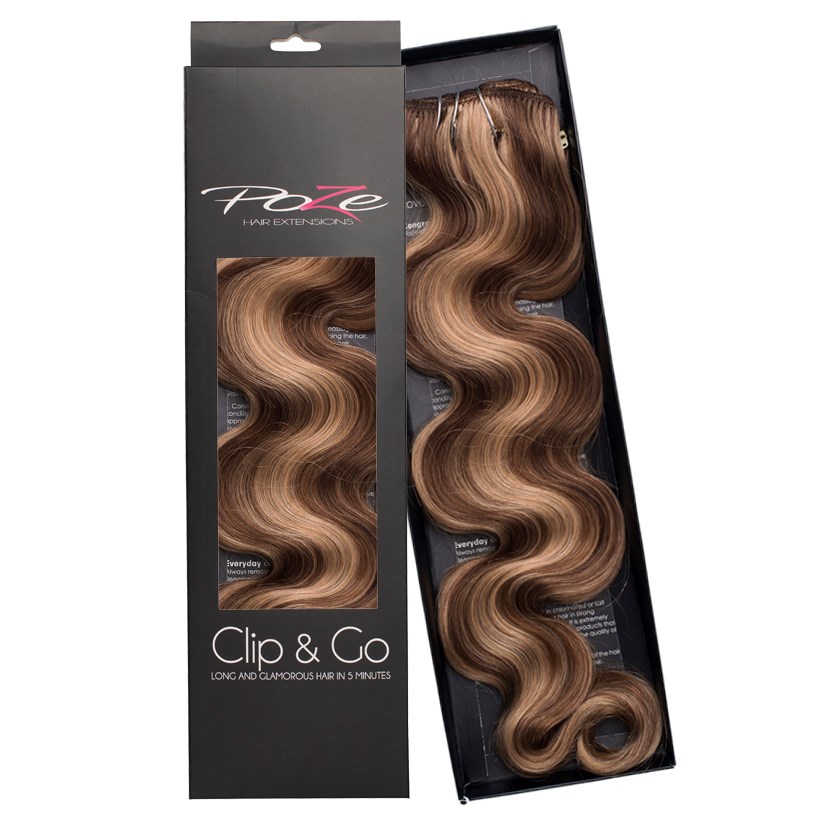 Poze Hairextensions Poze Clip & Go Standard Wavy 55cm 10B/7BN Sandy Br