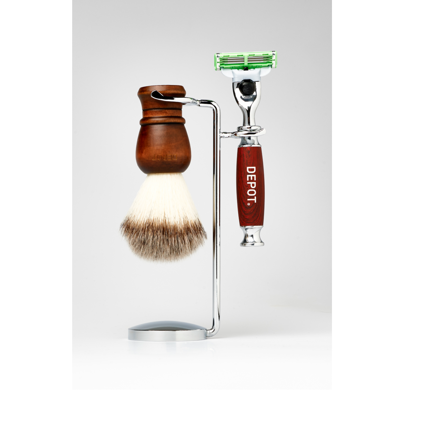 DEPOT MALE TOOLS Shavingbrush & Razor Stand