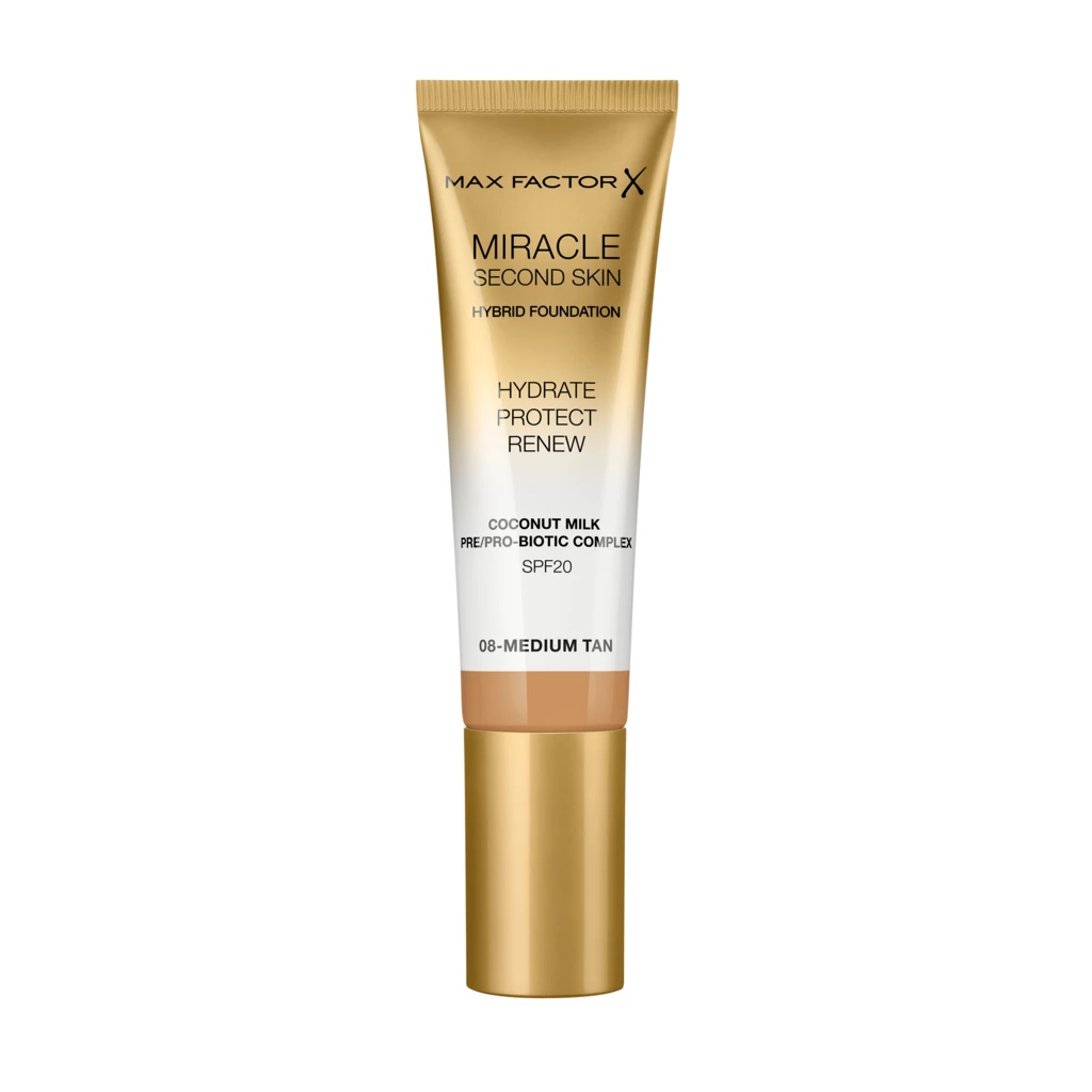 Max Factor Miracle Second Skin Hybrid Foundation 008 Medium Tan - ml 33