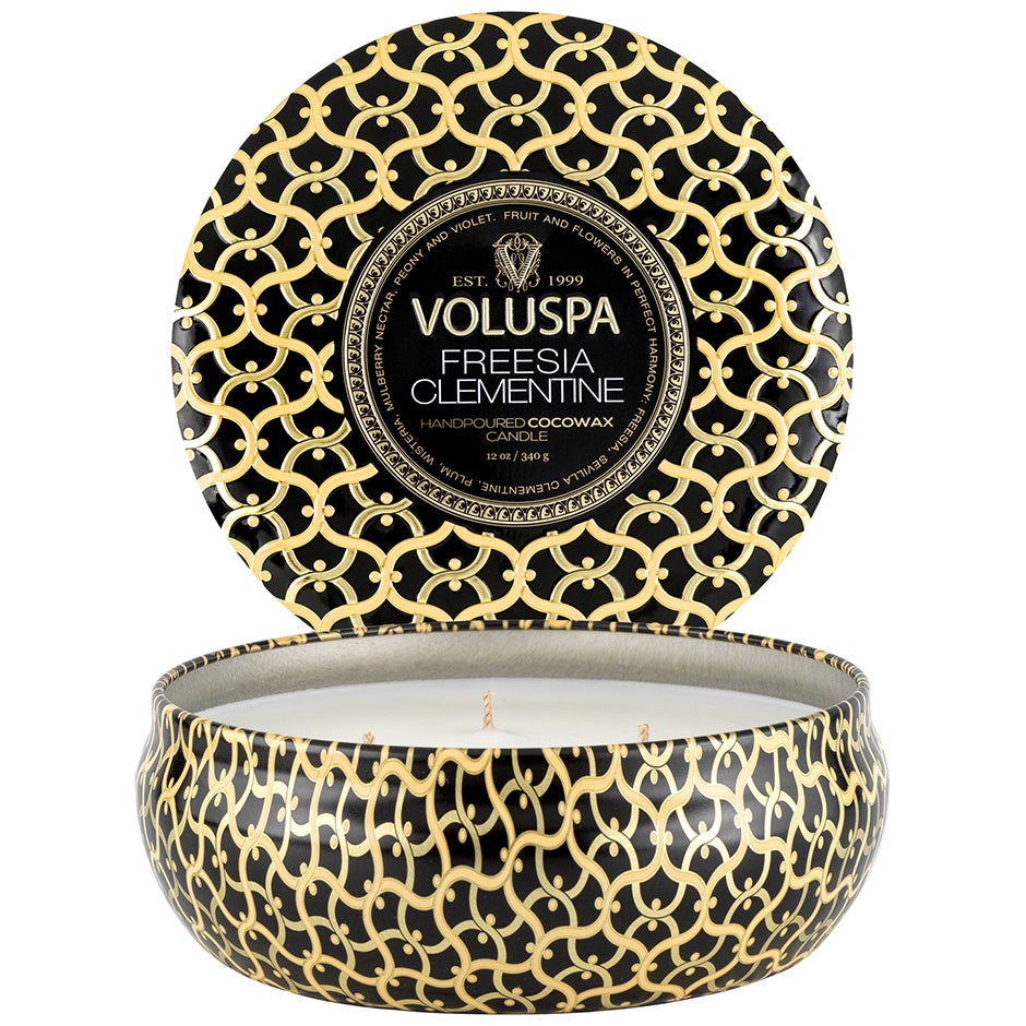 Voluspa 3-Wick Tin Candle Freesia Clementine - 340 g