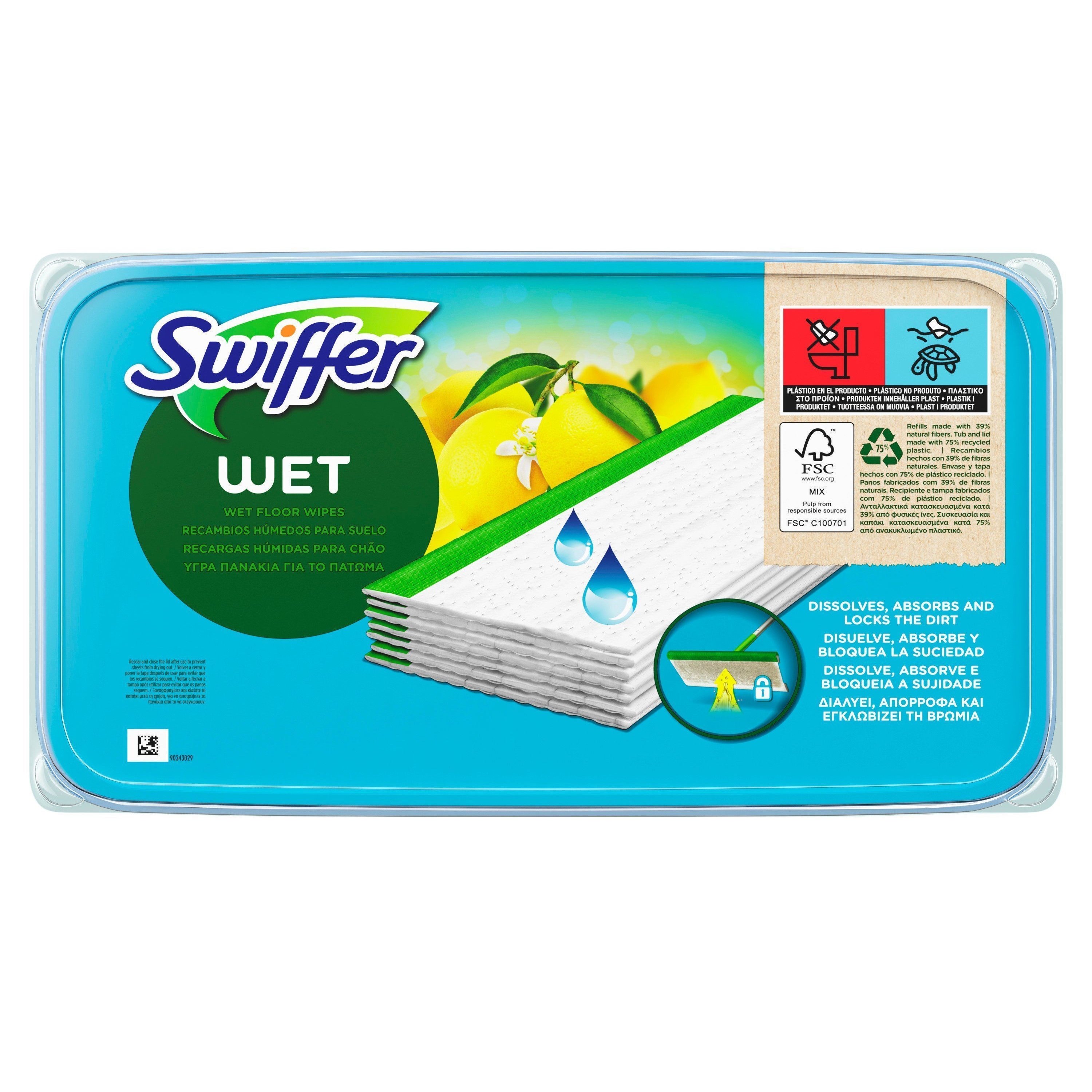 Swiffer Sweeper Floor Wet Wipes With Lemon Scent 12 st