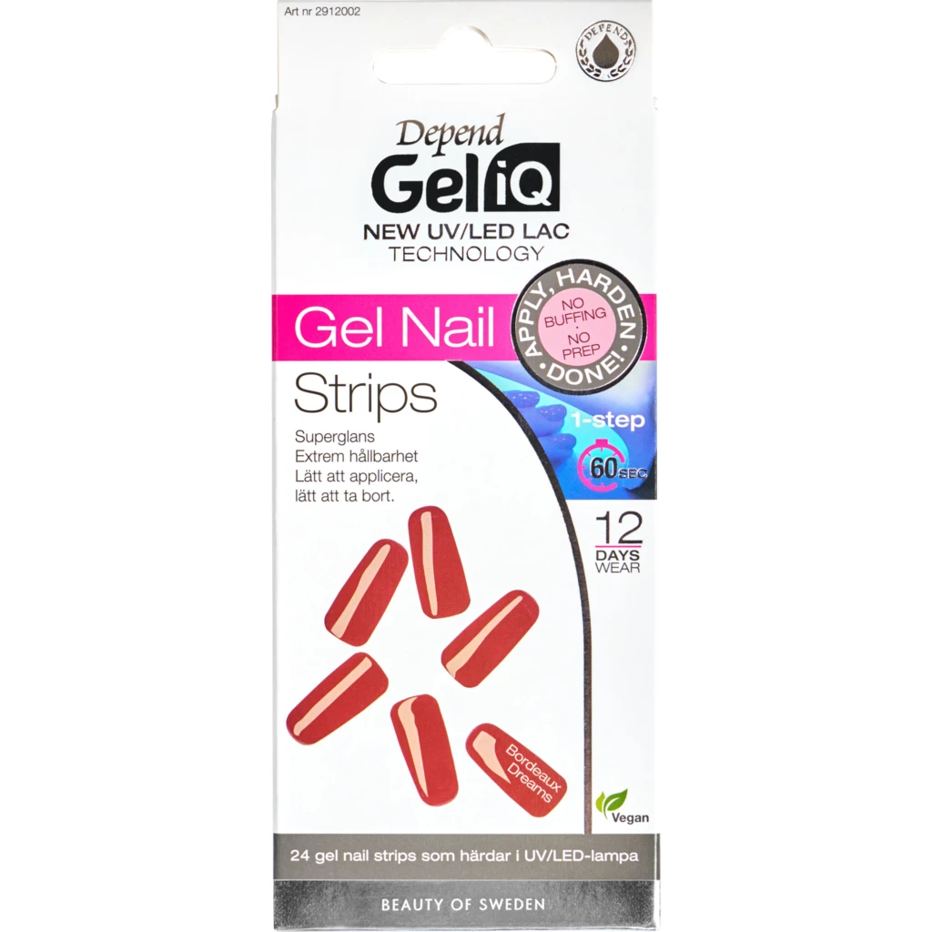 Gel iQ Gel Nail Strips Semi Cured 002 Bordeaux Dreams