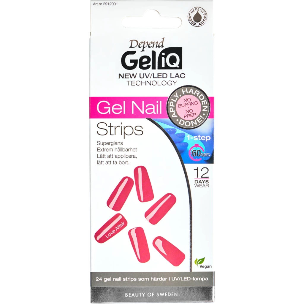 Gel iQ Gel Nail Strips Semi Cured 001 Love Affair