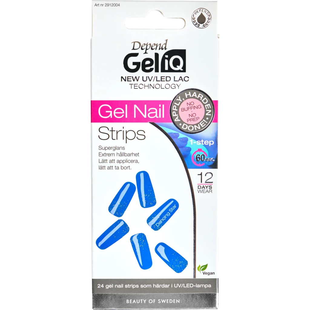 Gel iQ Gel Nail Strips Semi Cured 004 Dancing Star