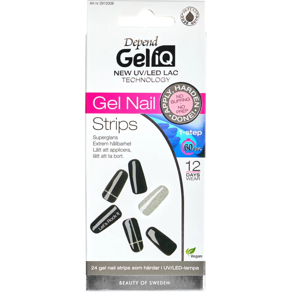 Gel iQ Gel Nail Strips Semi Cured 008 Let's Rock It