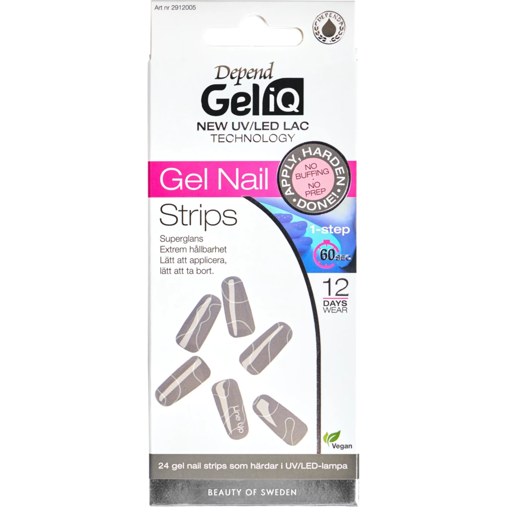 Gel iQ Gel Nail Strips Semi Cured 005 Line Up