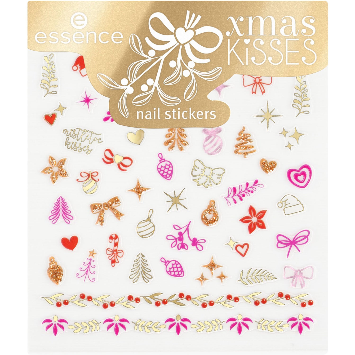 essence Xmas KiSSES Nail Stickers 60 pcs