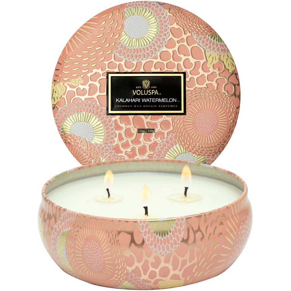 Voluspa 3-Wick Tin Candle Kalahari Watermelon - 340 g