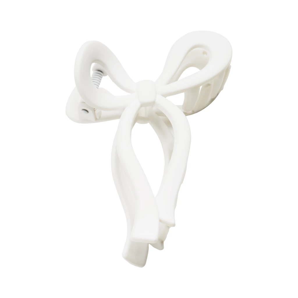 Bow Hair Clip White